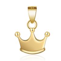 Sterling Silver Pendants, Brass, Crown, plated, DIY 
