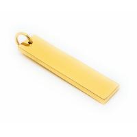 Stainless Steel Pendants, Rectangle, polished, fashion jewelry 