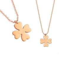 Stainless Steel Clover Pendant, Four Leaf Clover, polished, fashion jewelry gold 