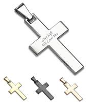 Stainless Steel Cross Pendants, polished, fashion jewelry 