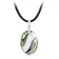 Abalone Shell Necklace, with Nylon Cord & Brass, plated, fashion jewelry & for woman 