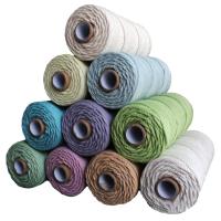 Algodón Hilo de algodón, Sostenible & Bricolaje, más colores para la opción, 3mm, 100m/Carrete, Vendido por Carrete