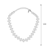 Seedbead Halskette, mit Glasperlen, für Frau, klar, Länge:ca. 16.4 ZollInch, verkauft von Strang