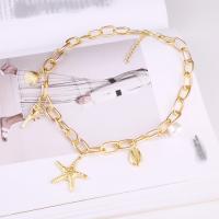 Zinc Alloy Necklace, with acrylic rhinestone, with 5cm extender chain & for woman, golden Approx 20.8 Inch 