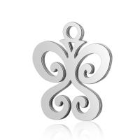 Stainless Steel Pendant, Butterfly, for woman & hollow, original color Approx 1mm 