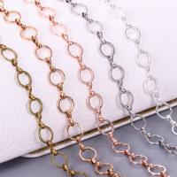 Brass Circle Chain, plated 8mm 
