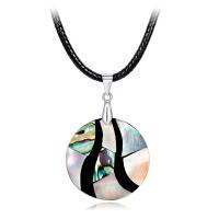 Abalone Shell Necklace, with Nylon Cord & Brass, plated, fashion jewelry & for woman Approx 17.7 Inch 