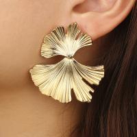 Zinc Alloy Drop Earring, stainless steel post pin, plated, for woman, golden 