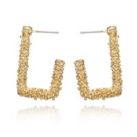 Zinc Alloy Drop Earring, stainless steel post pin, plated, for woman, golden 