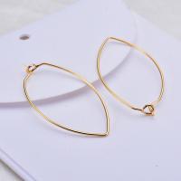 Brass Hook Earwire, real gold plated, DIY & smooth 
