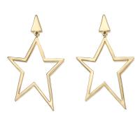 Zinc Alloy Drop Earring, Star, fashion jewelry & for woman 79mm 