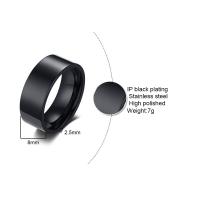 Stainless Steel Finger Ring & for man, black US Ring 