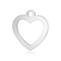 Stainless Steel Heart Pendants, hollow, original color 