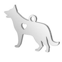 Stainless Steel Animal Pendants, Dog, DIY, original color 