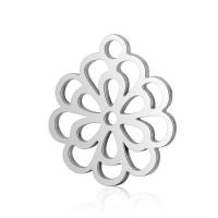 Stainless Steel Flower Pendant, hollow, original color Approx 1mm 