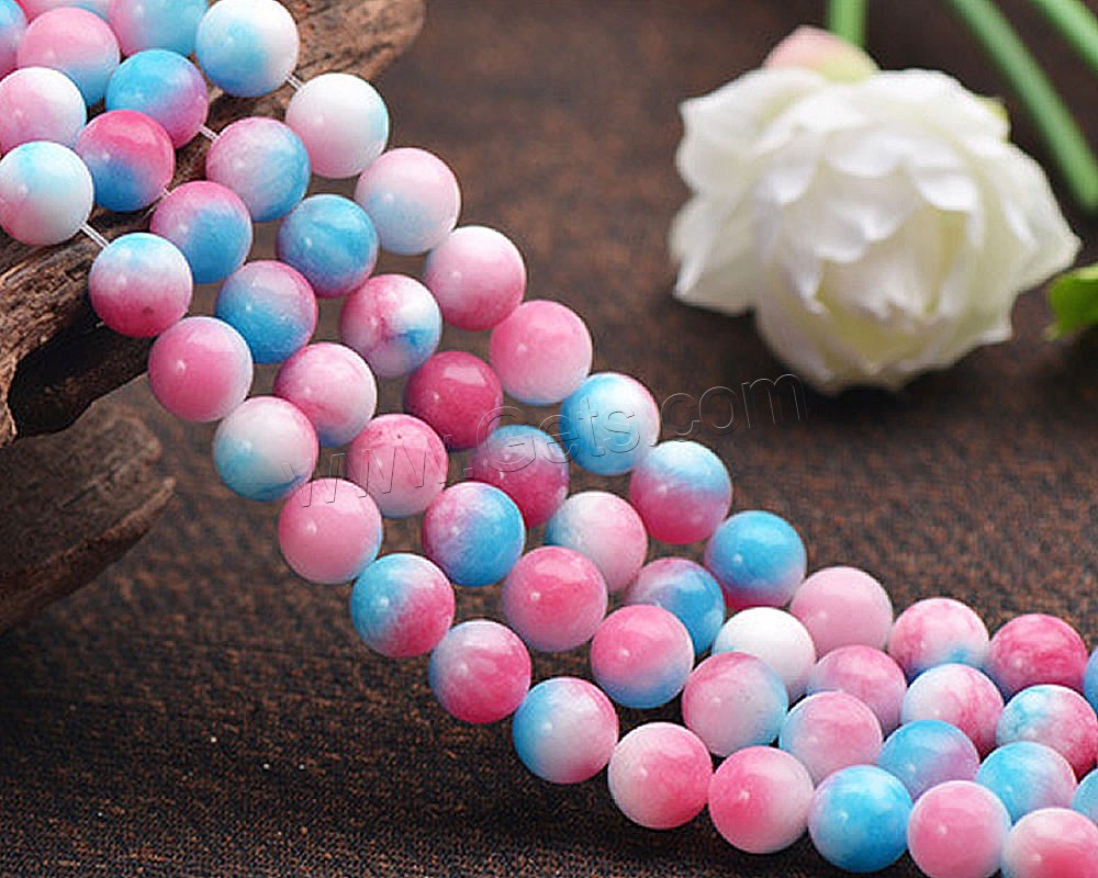 Jade Malaysia Bead, Round, polished, DIY & different size for choice, Length:Approx 15 Inch, Sold By Strand