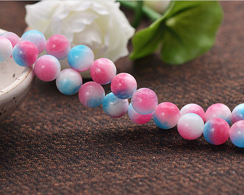 Jade Malaysia Bead, Round, polished, DIY & different size for choice, Length:Approx 15 Inch, Sold By Strand