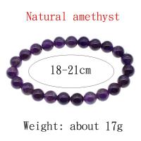 Amethyst Bracelet, fashion jewelry & for woman, purple, 8mm Approx 8.2 Inch 
