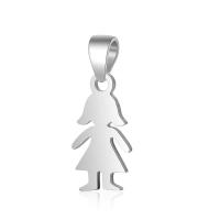 Sterling Silver Pendants, Brass, Girl, silver color plated, fashion jewelry 