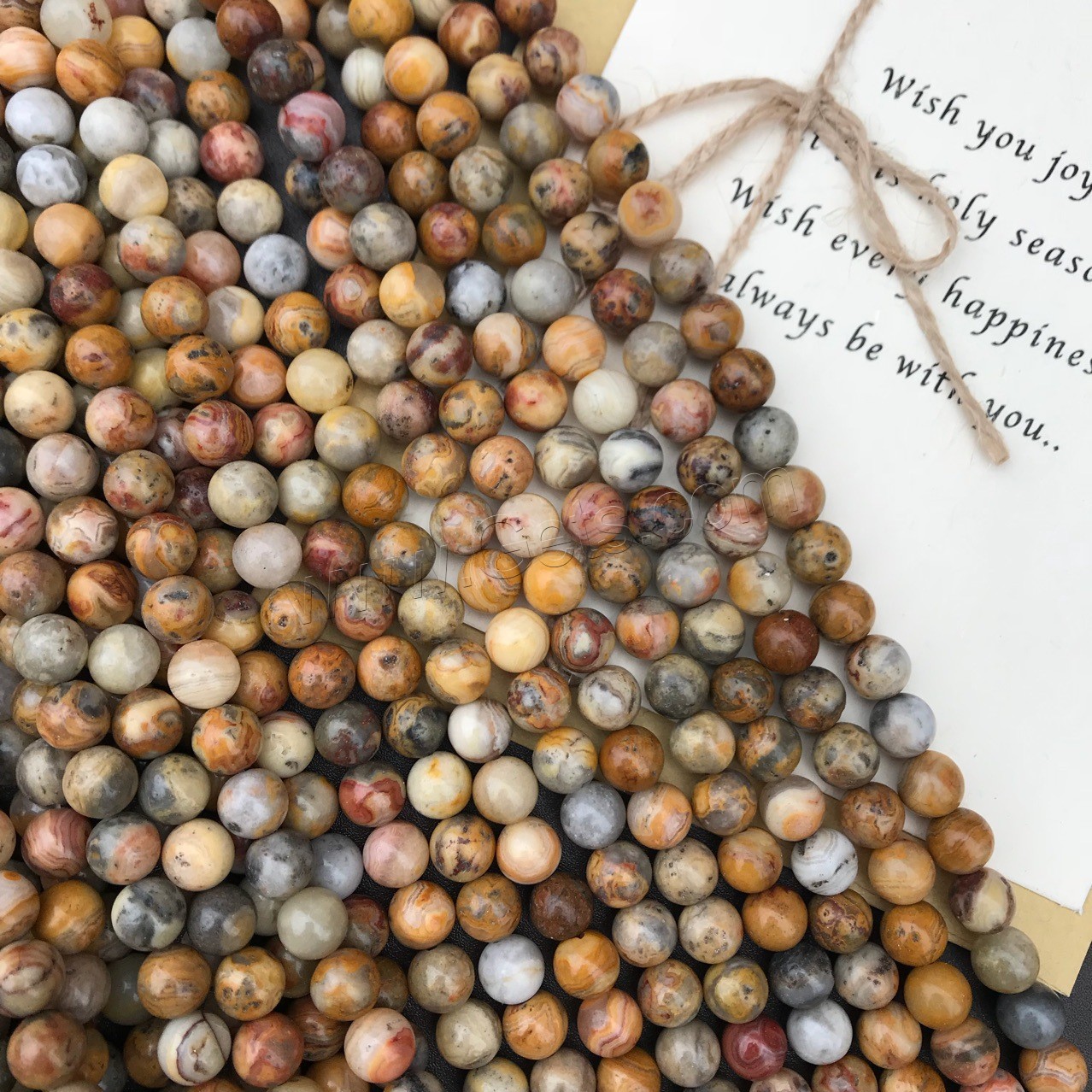 Natürliche verrückte Achat Perlen, Verrückter Achat, rund, poliert, verschiedene Größen vorhanden, Bohrung:ca. 1mm, verkauft von Strang