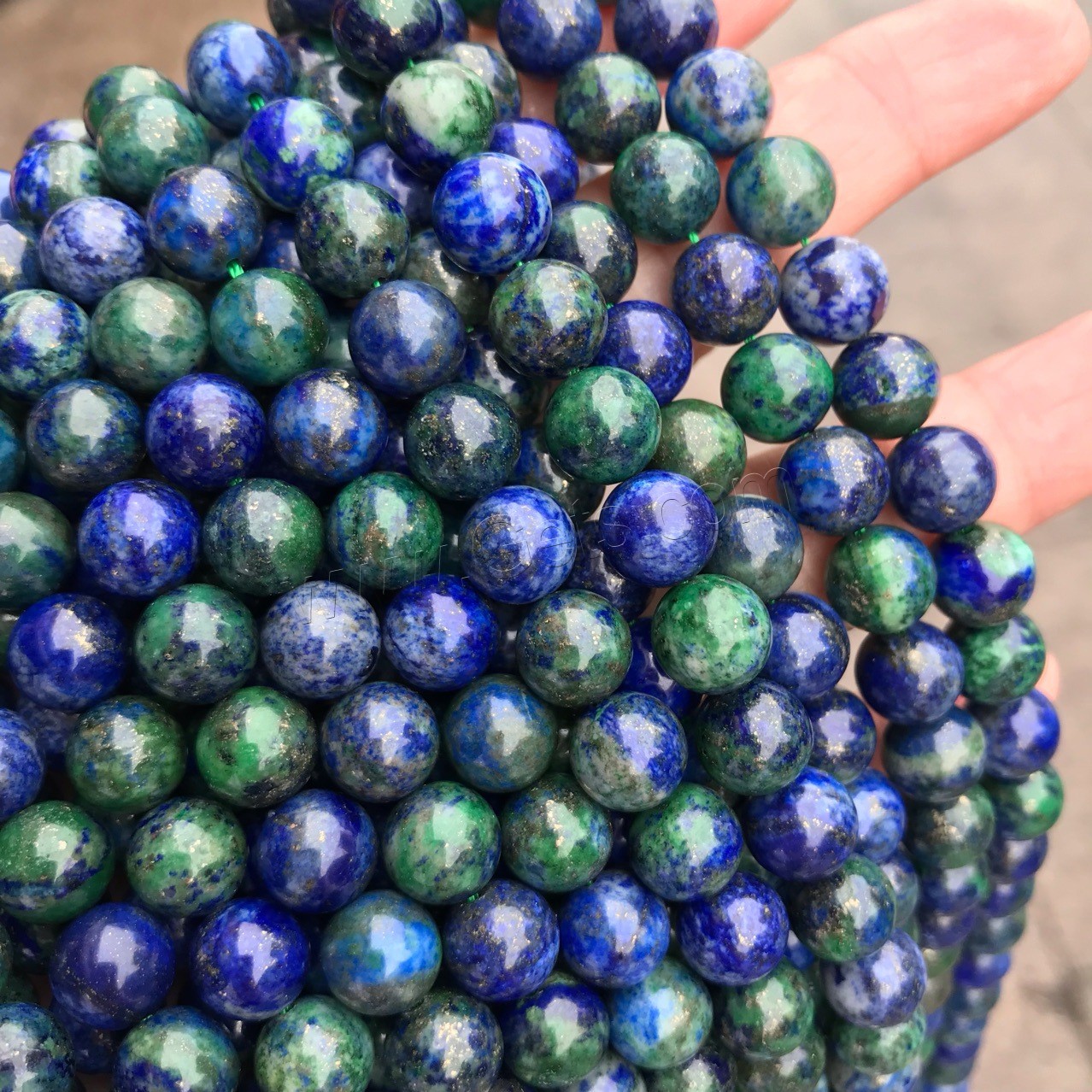Perles de pierre lasurite naturelles, Lapis lazuli, Rond, poli, normes différentes pour le choix, Trou:Environ 1mm, Vendu par brin