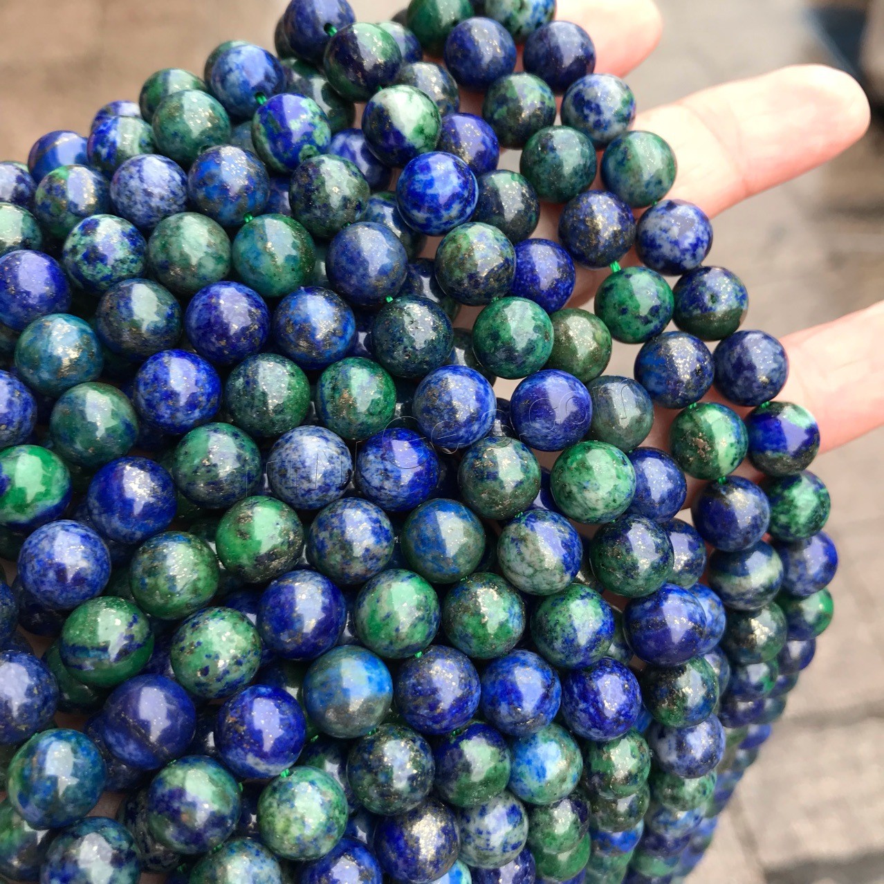 Perles de pierre lasurite naturelles, Lapis lazuli, Rond, poli, normes différentes pour le choix, Trou:Environ 1mm, Vendu par brin