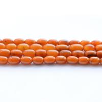 Beeswax Beads, Oval, polished, DIY, orange Approx 15 Inch, Approx 