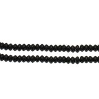 Natürliche schwarze Achat Perlen, Schwarzer Achat, plattiert, schwarz, 6x6x3mm, 120PCs/Strang, verkauft von Strang