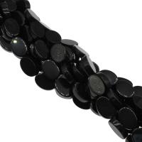 Natural Black Agate Beads, plated, black Approx 1mm 