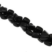 Natural Black Agate Beads, plated, black Approx 2mm 