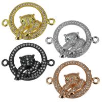 Cubic Zirconia Micro Pave Brass Connector, plated, micro pave cubic zirconia & 1/1 loop Approx 1.5mm 