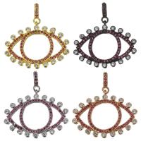 Cubic Zirconia Micro Pave Brass Pendant, plated, micro pave cubic zirconia & 1/1 loop Approx 3.5mm 