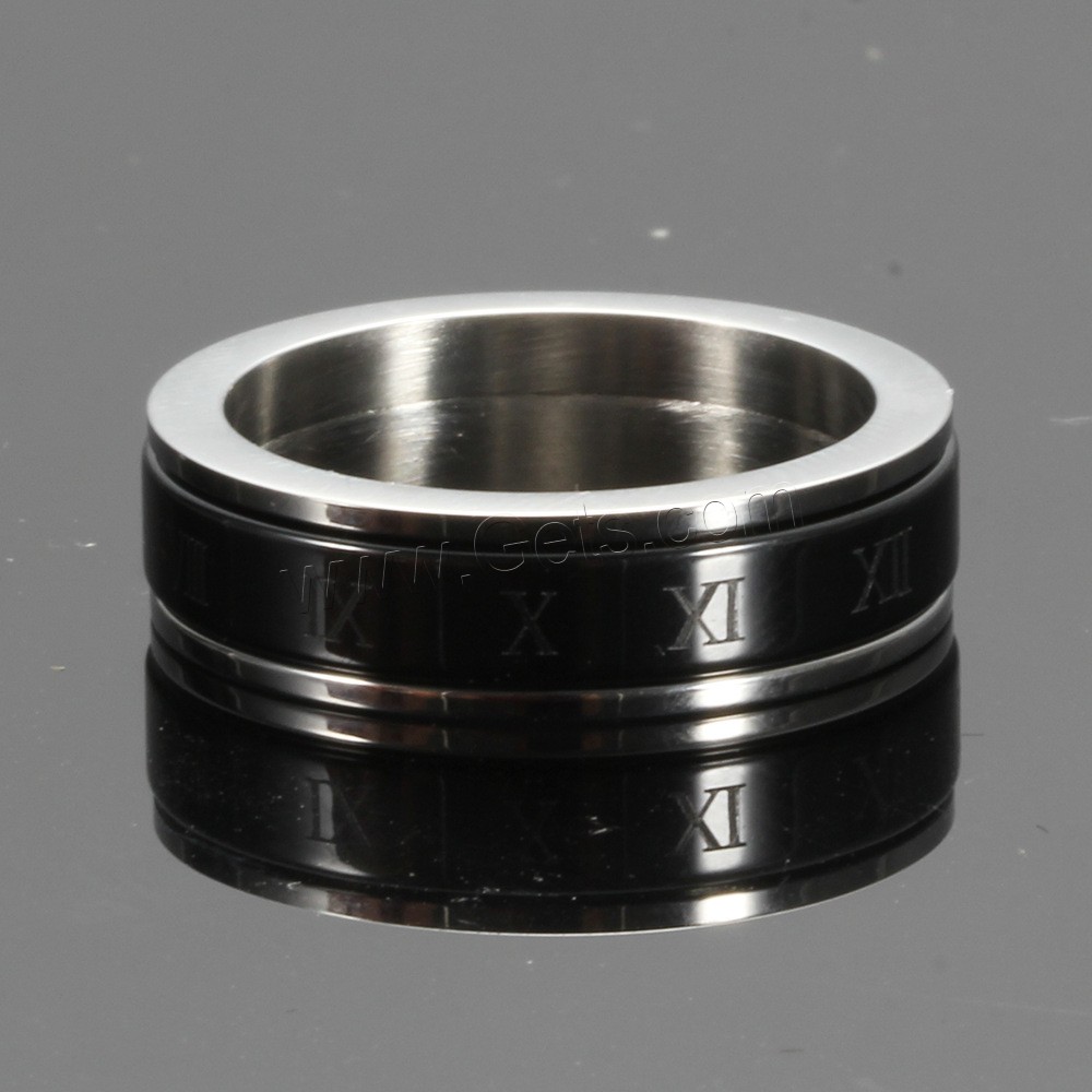 Stainless Steel Finger Ring, with Porcelain, Unisex & different size for choice, more colors for choice, 6.2mm, Sold By PC