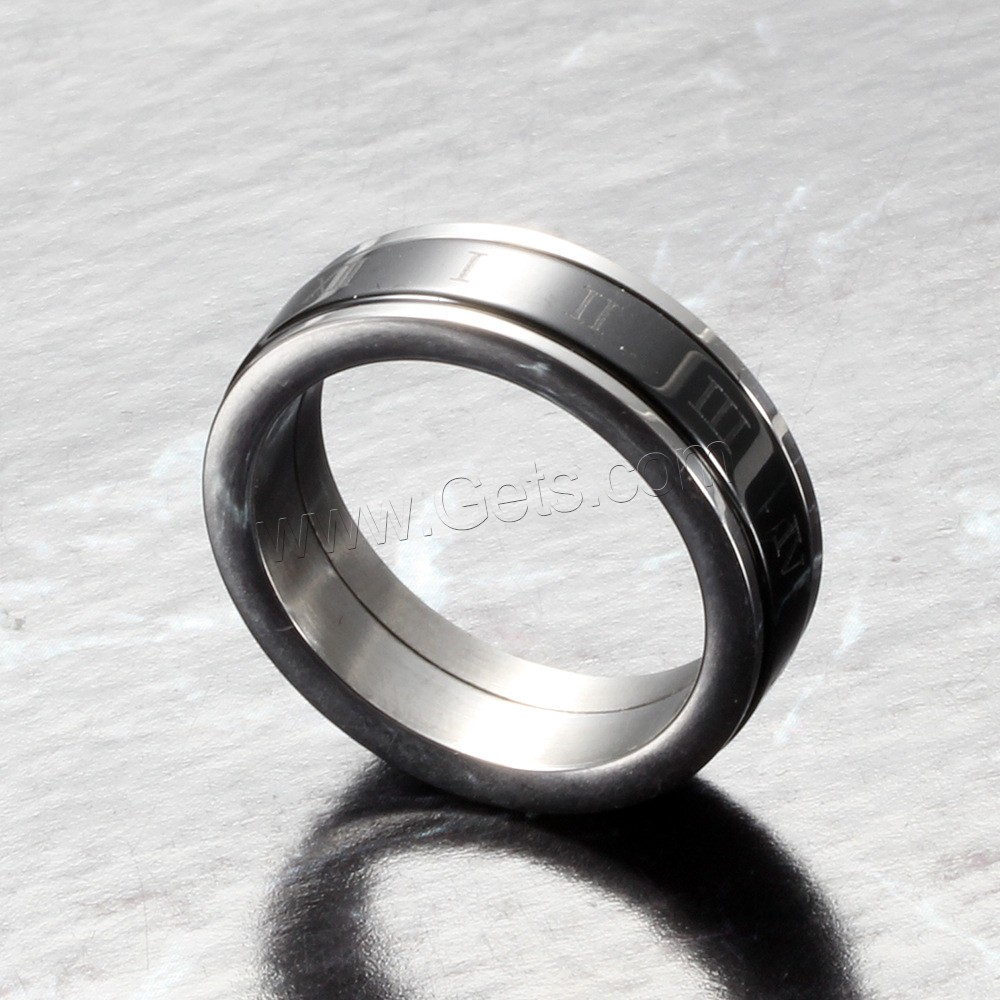 Кольцо из нержавеющей стали, нержавеющая сталь, с фарфор, Мужская & разный размер для выбора, Много цветов для выбора, 6.2mm, продается PC