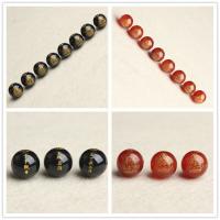 Achat Perlen, rund, zufällig gesendet & verschiedene Größen vorhanden, Bohrung:ca. 1mm, 5PCs/Tasche, verkauft von Tasche