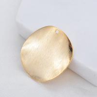 Brass Jewelry Pendants, Round, gold color plated Approx 1mm 