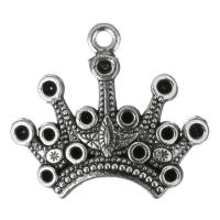 Enamel Brass Pendants, Crown, fashion jewelry, silver color 1mm,1.5mm Approx 2mm 