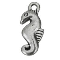 Animal Brass Pendants, Seahorse, fashion jewelry & enamel, silver color Approx 1.5mm 