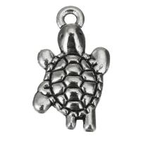 Animal Brass Pendants, Turtle, enamel, silver color Approx 2mm 