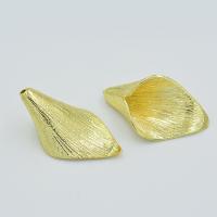 Латунный колпачок для бусин, Латунь, Листок, плакирован золотом, DIY 10ПК/Лот, продается Лот