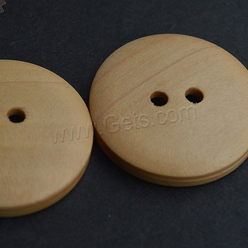 boutons en bois à deux troux, normes différentes pour le choix & double trou, kaki, Vendu par PC