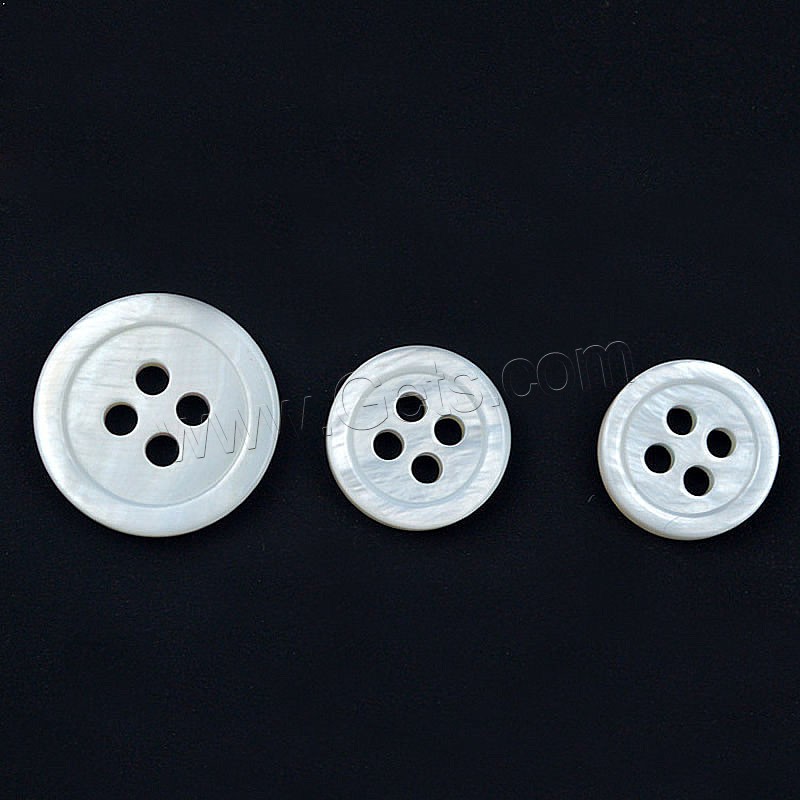 Pearl Shell Button Findings, polished, different size for choice, white, Sold By PC