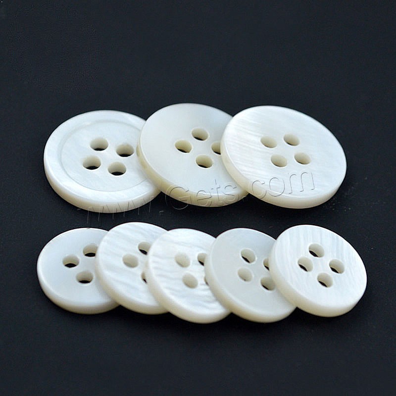 Concha de perla Fornituras para Botón, pulido, diverso tamaño para la opción, Blanco, Vendido por UD