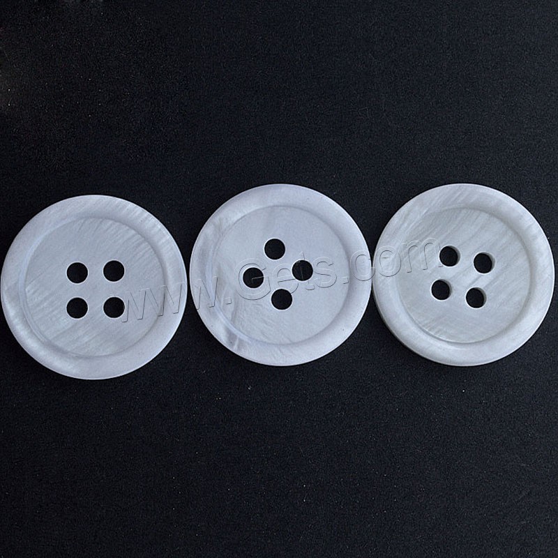 Pearl Shell Knopf Zubehöre, poliert, verschiedene Größen vorhanden, weiß, verkauft von PC