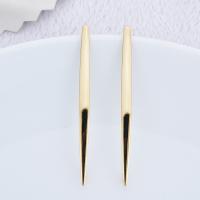 Brass Earring Stud Component, gold color plated, DIY & with loop 