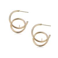 Brass Earring Stud Component, gold color plated, DIY 