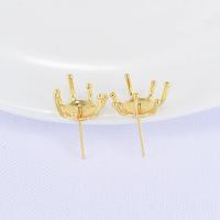Brass Earring Stud Component, gold color plated, DIY, 20mm 