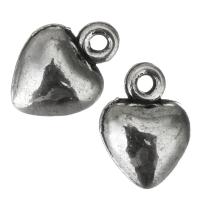 Латунные подвески-сердце, Латунь, Сердце, серебряный отверстие:Приблизительно 1mm, продается PC