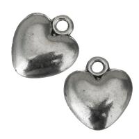 Brass Heart Pendants, silver color Approx 1.5mm 