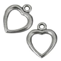Латунные подвески-сердце, Латунь, Сердце, DIY & отверстие, серебряный отверстие:Приблизительно 1mm, продается PC